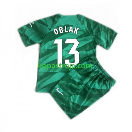 Billiga Fotbollströjor Atlético Madrid Jan Oblak 13 Målvakt Barn Borta tröja 2023/24 Kortärmad